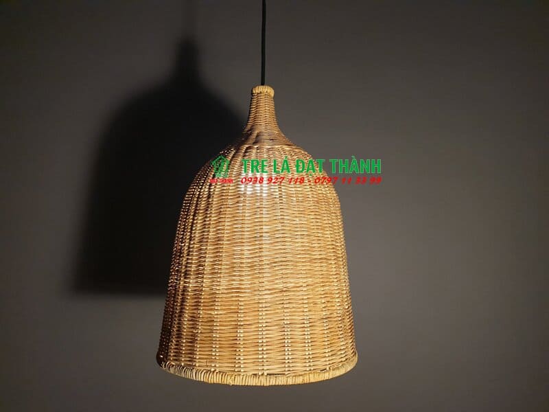 Đèn Lồng Mây Cổ Chai Nâu - DMT025